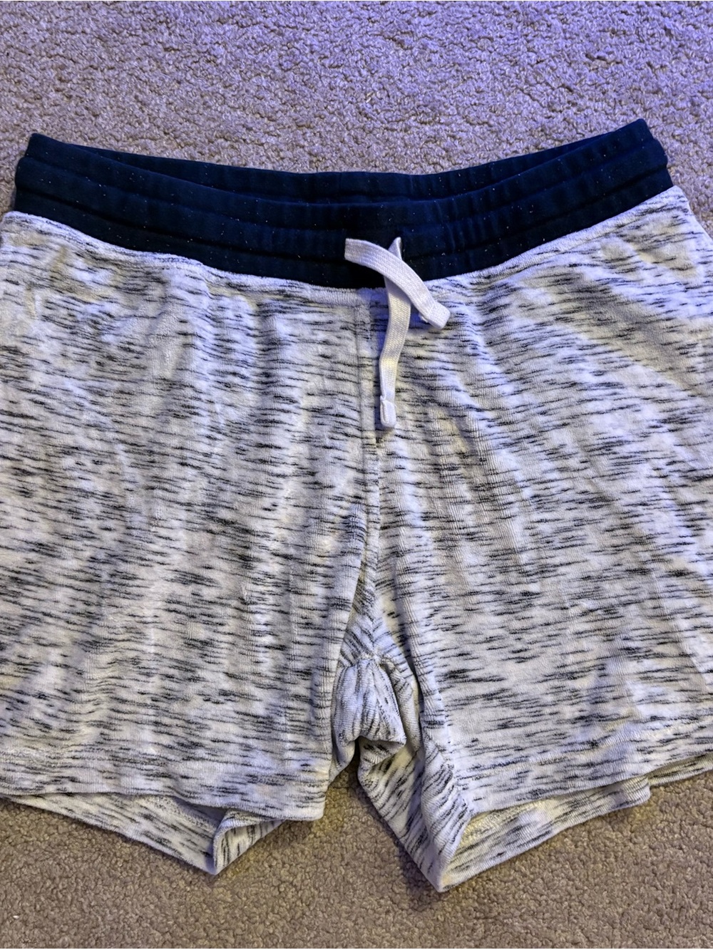 Men's Fleece Chubbies Black/white Lounge Shorts 5.5”inseam
